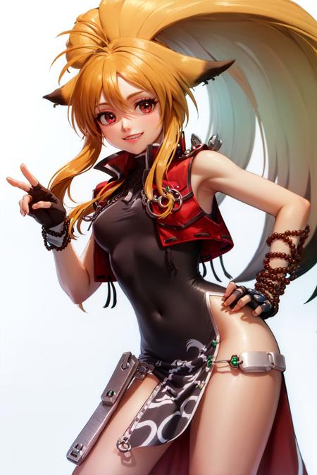 00107-3829750985-(masterpiece, best quality_1.2), , cowboy shot, solo, 1girl, xiaomu, grin, looking at viewer, hand on hip, ahoge, ponytail, fox.jpg